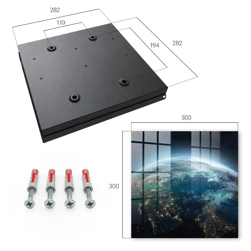 Dulap pentru chei cu design vedere nepământeană a Pământului plină de umbre și lumină