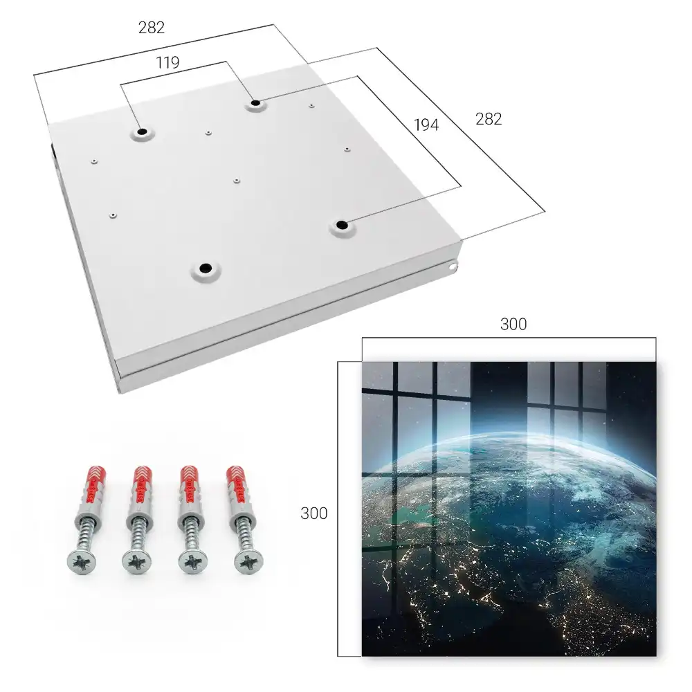 Dulap pentru chei cu design vedere nepământeană a Pământului plină de umbre și lumină