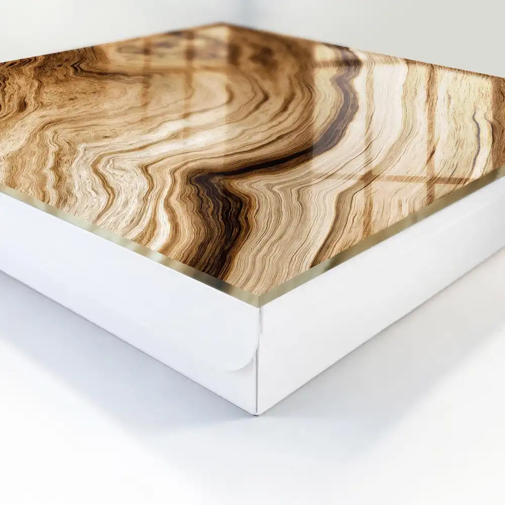 Dulapior pentru chei cu design natural maro și aspect elegant