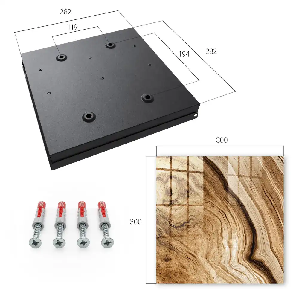 Dulapior pentru chei cu design natural maro și aspect elegant