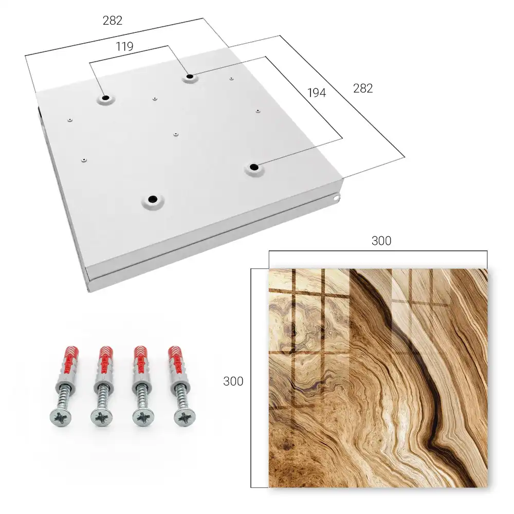 Dulapior pentru chei cu design natural maro și aspect elegant