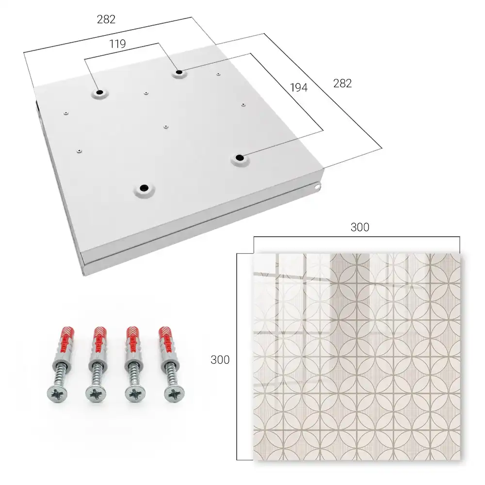 Casetă pentru chei cu design geometric elegant