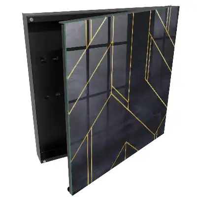 Dulapior pentru chei cu design geometric și culori contrastante