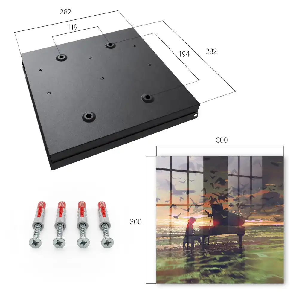 Dulapior pentru chei cu design pianist la apus