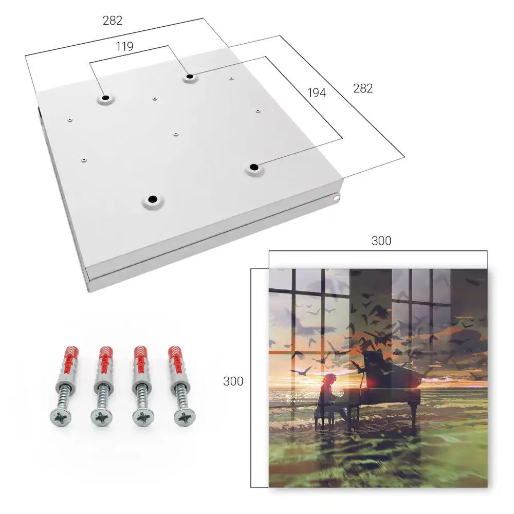 Dulapior pentru chei cu design pianist la apus