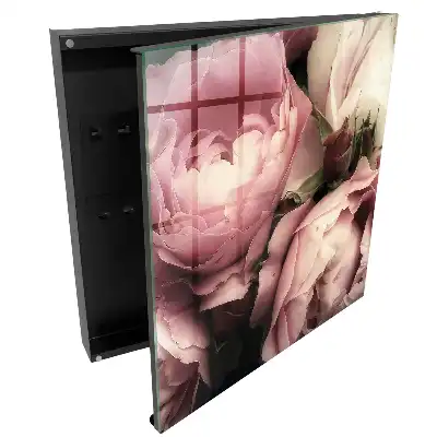 Casetă pentru chei cu design romantic și model cu trandafiri