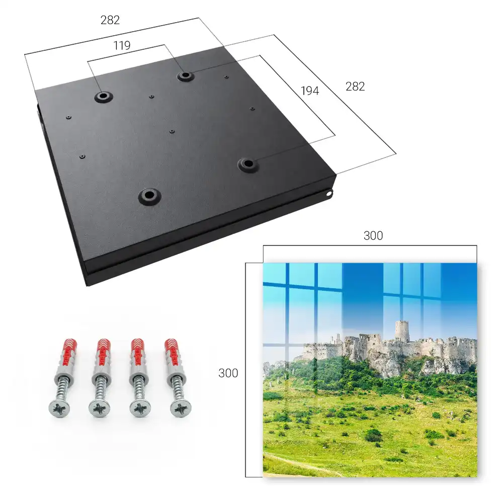 Cutie pentru chei cu design de castel pe deal sub cer albastru