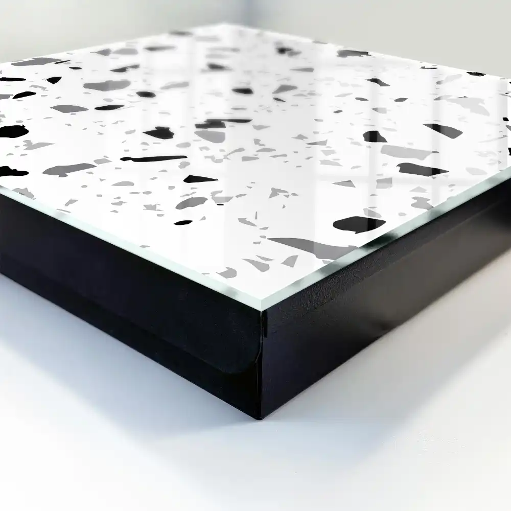 Casetă pentru chei din terrazzo cu design modern monocrom
