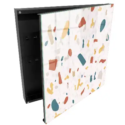 Dulapior pentru chei cu design mozaic colorat și forme dinamice