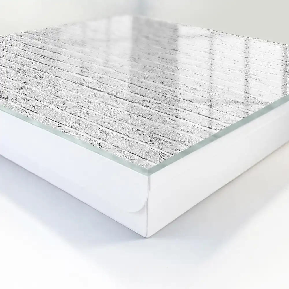 Casetă pentru chei cu design de perete din cărămidă albă texturată