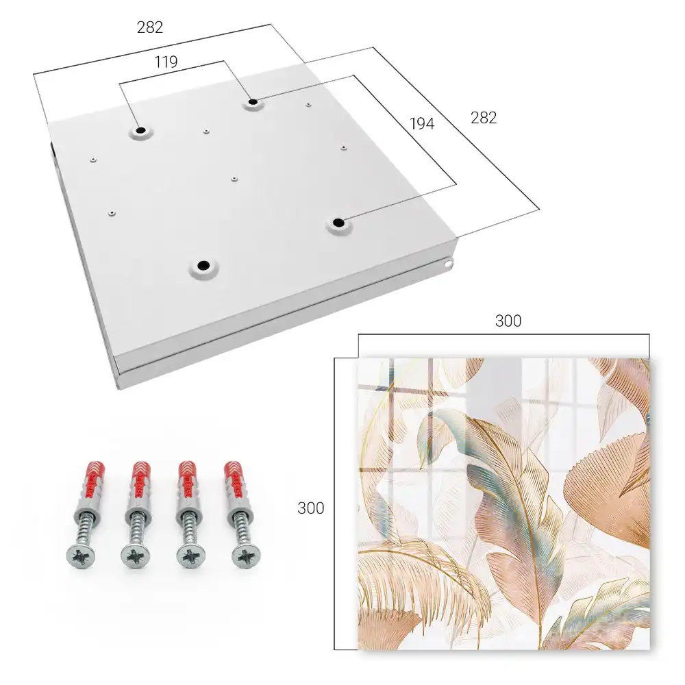 Casetă pentru chei cu model floral în nuanțe subtile