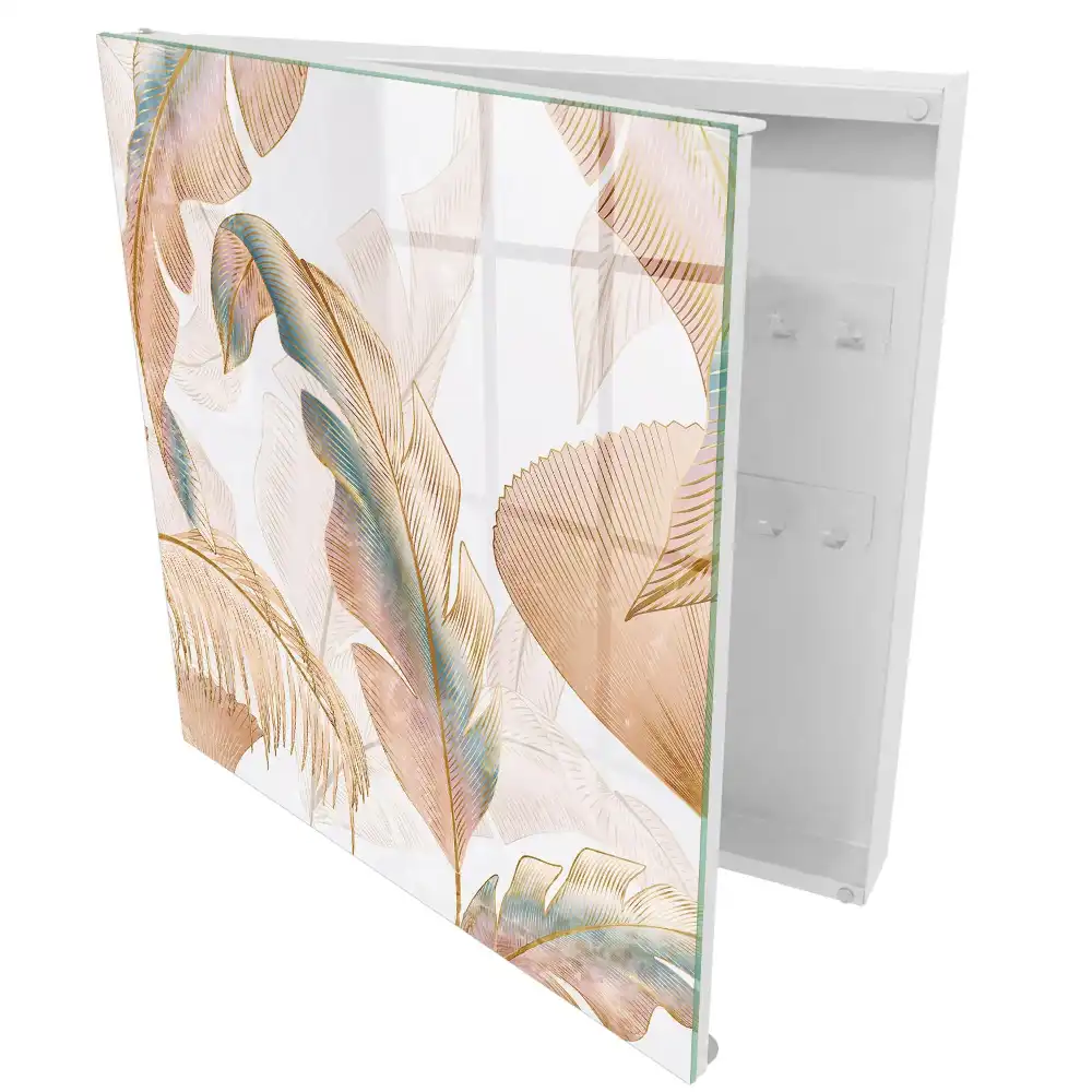 Casetă pentru chei cu model floral în nuanțe subtile