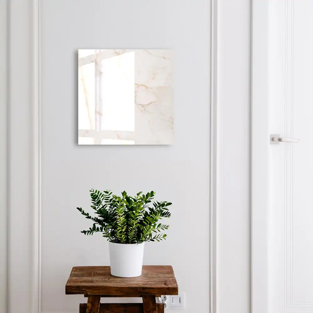 Dulap pentru chei cu model de marmură și linii albe și maro