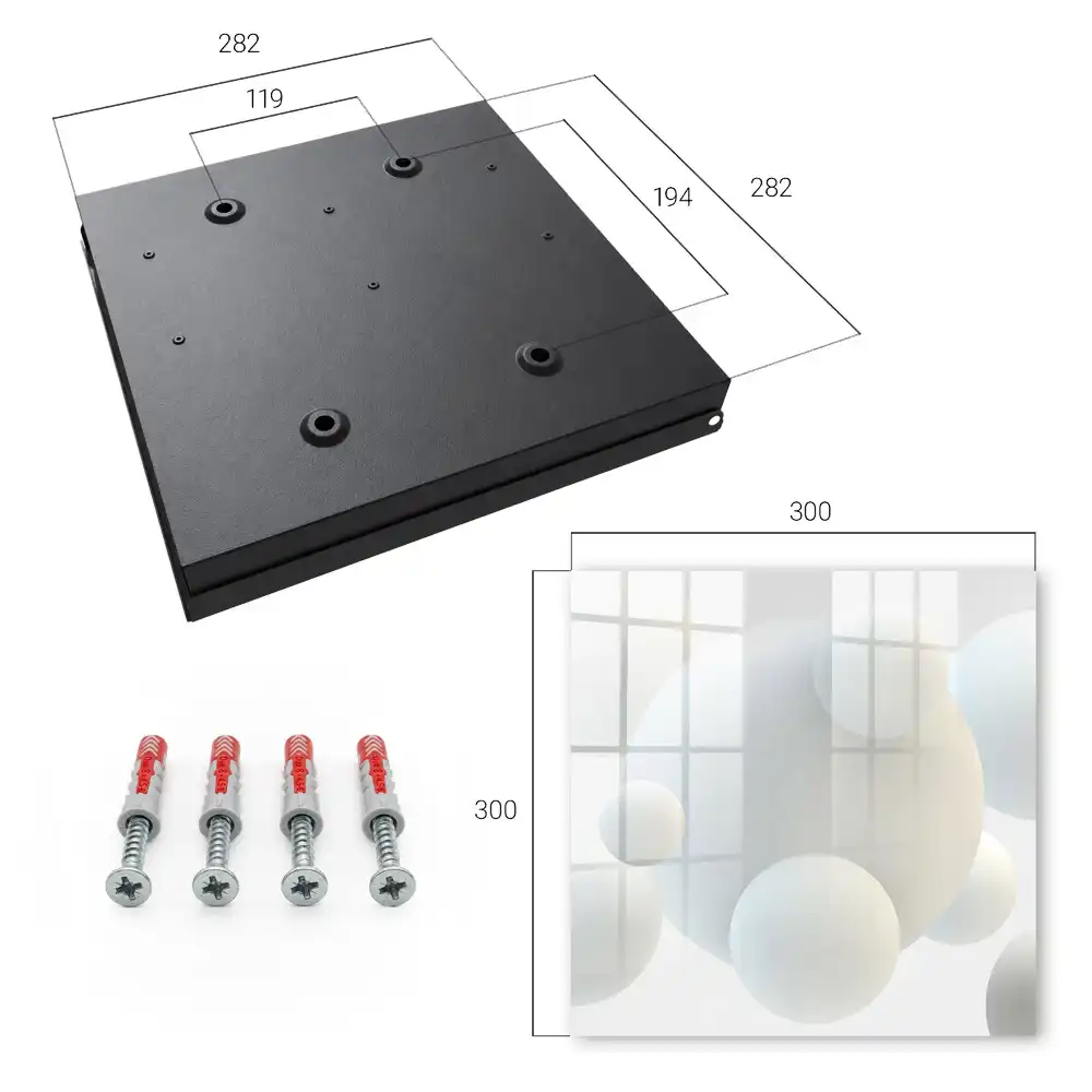 Casetă pentru chei cu design minimalist din sfere plutitoare