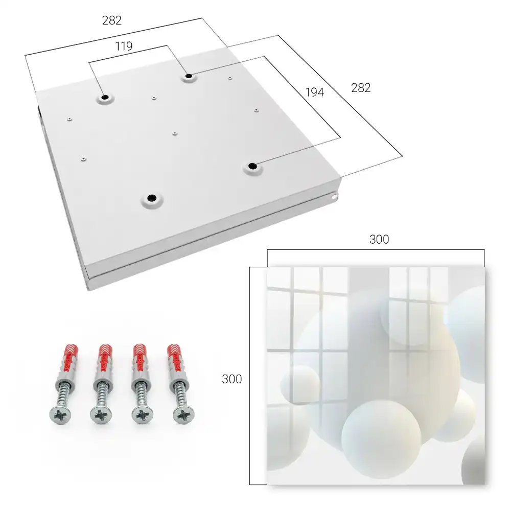 Casetă pentru chei cu design minimalist din sfere plutitoare