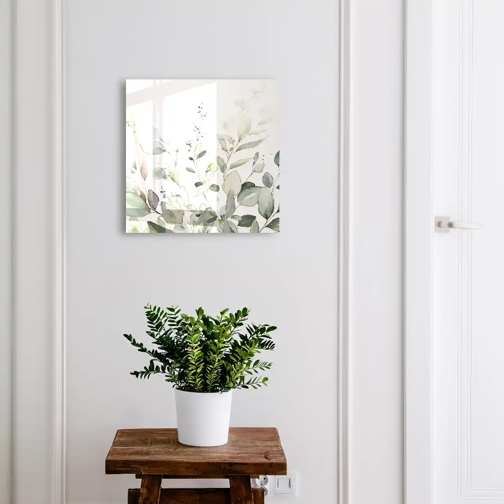 Casetă pentru chei cu design natural și motive cu frunze delicate