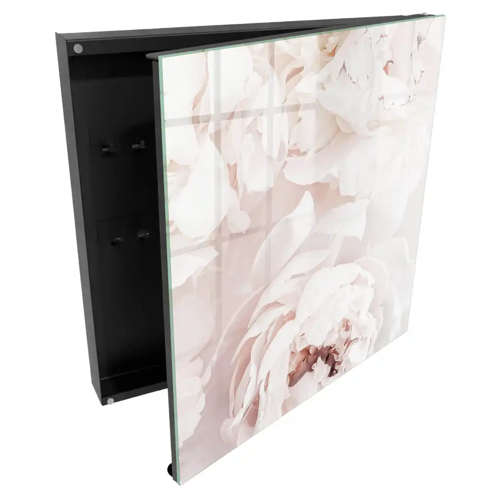Dulapior pentru chei cu design floral în tonuri pastelate