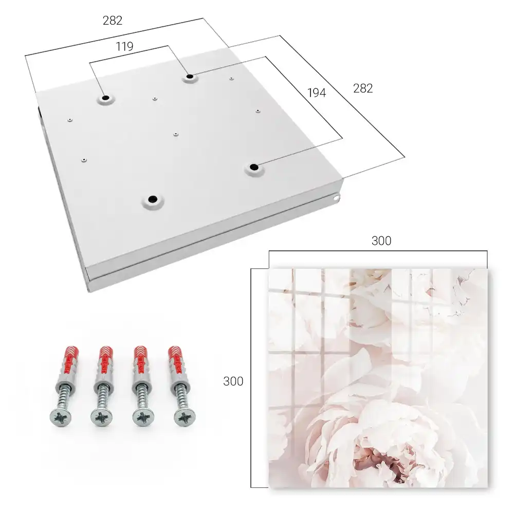 Dulapior pentru chei cu design floral în tonuri pastelate