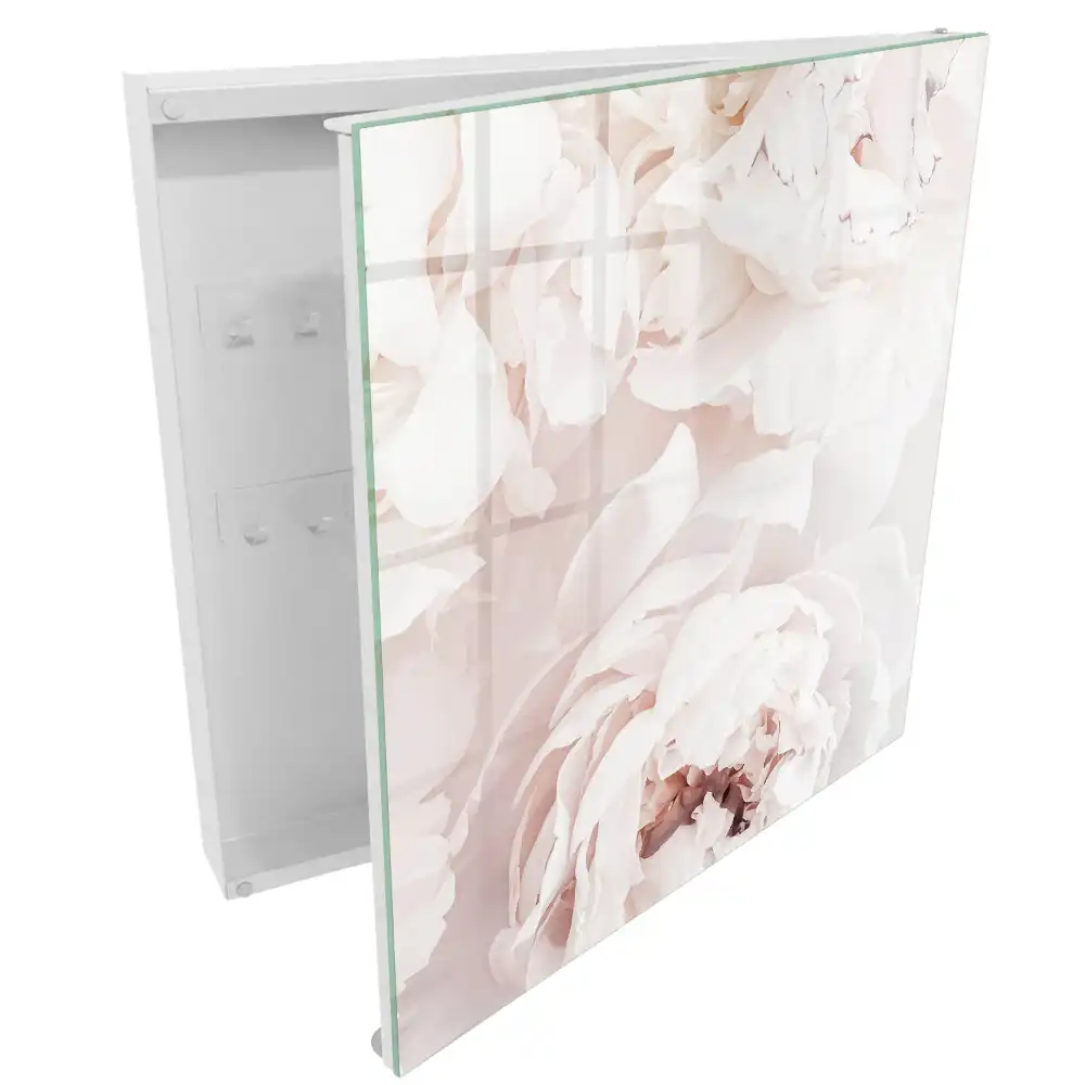 Dulapior pentru chei cu design floral în tonuri pastelate