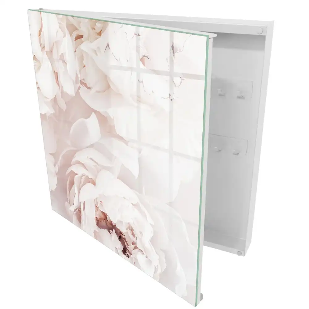 Dulapior pentru chei cu design floral în tonuri pastelate