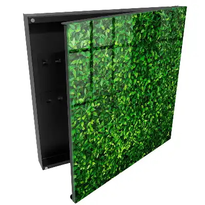 Dulap pentru chei cu design de perete verde cu frunze