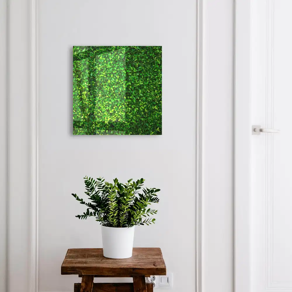 Dulap pentru chei cu design de perete verde cu frunze