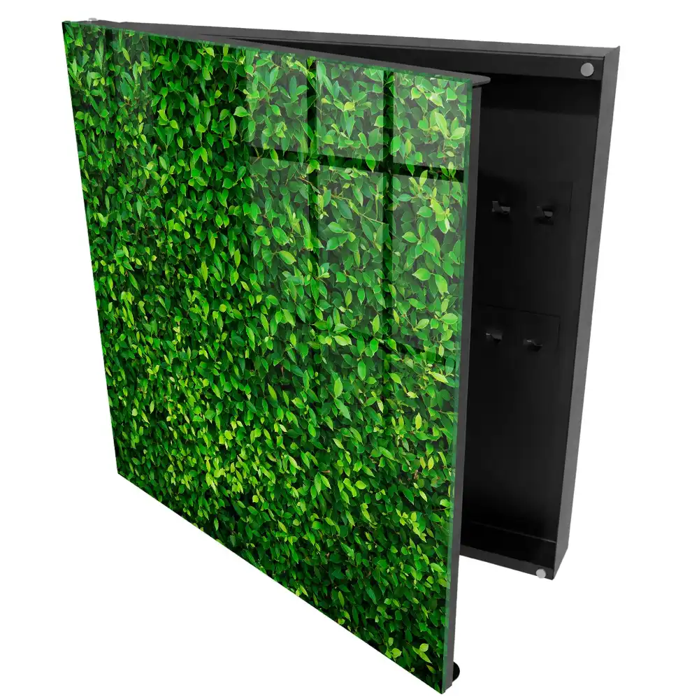 Dulap pentru chei cu design de perete verde cu frunze