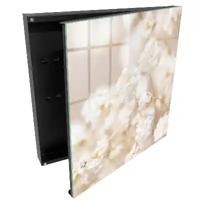 Cutie pentru chei de perete cu model floral în tonuri deschise