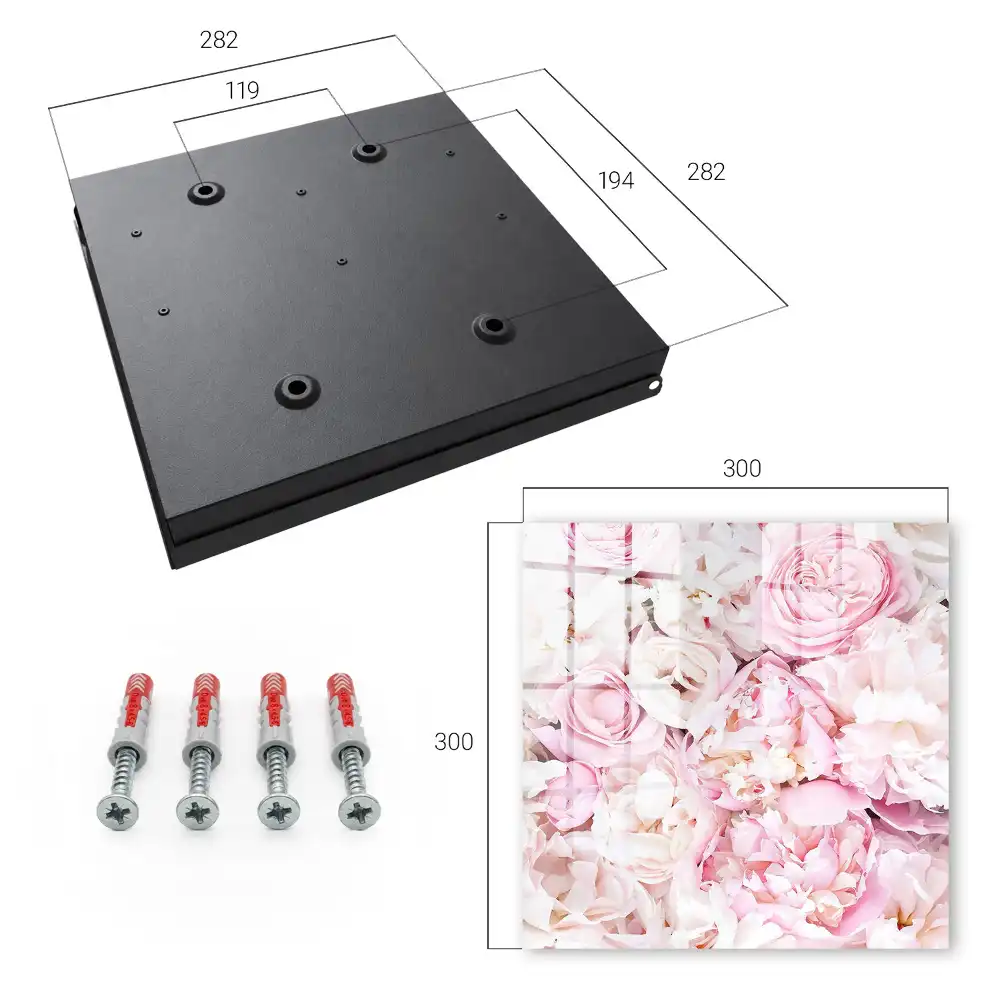 Dulapior pentru chei cu model floral pastelat elegant