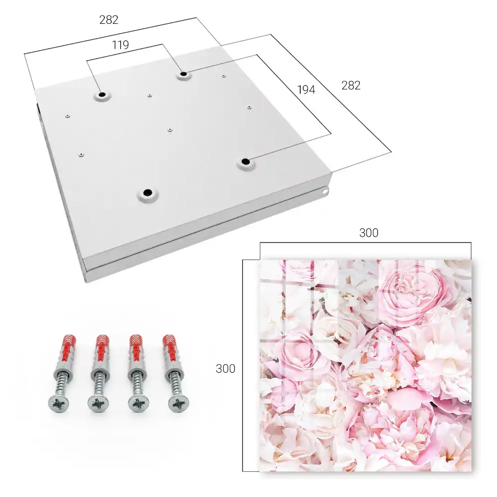 Dulapior pentru chei cu model floral pastelat elegant