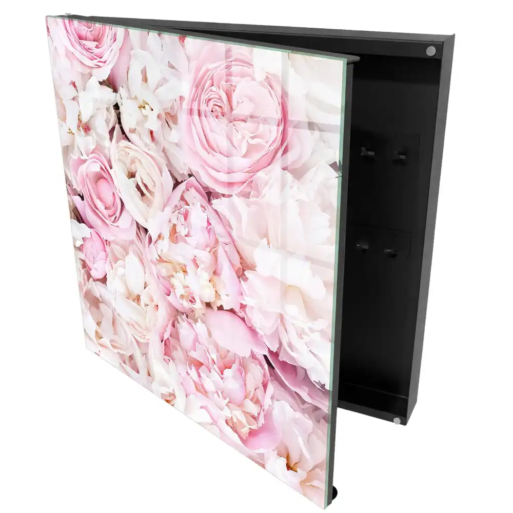 Dulapior pentru chei cu model floral pastelat elegant