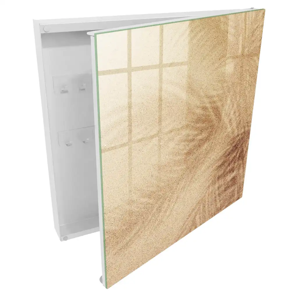 Dulapior pentru chei cu design cu linii delicate pe fundal bej texturat