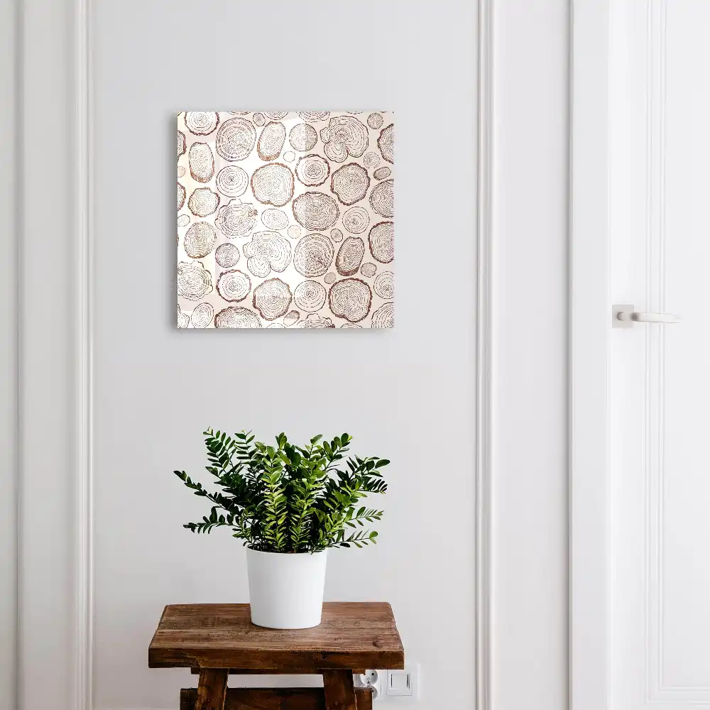 Dulapior pentru chei cu design din felii de lemn natural