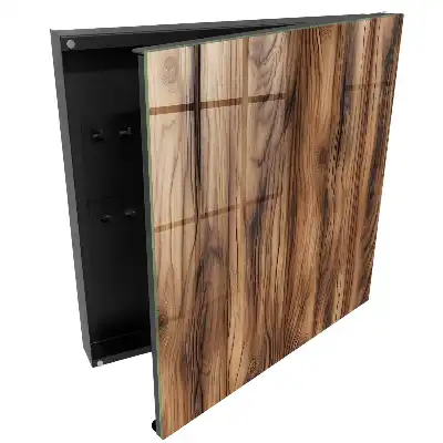 Dulapior pentru chei din lemn natural cu design expresiv
