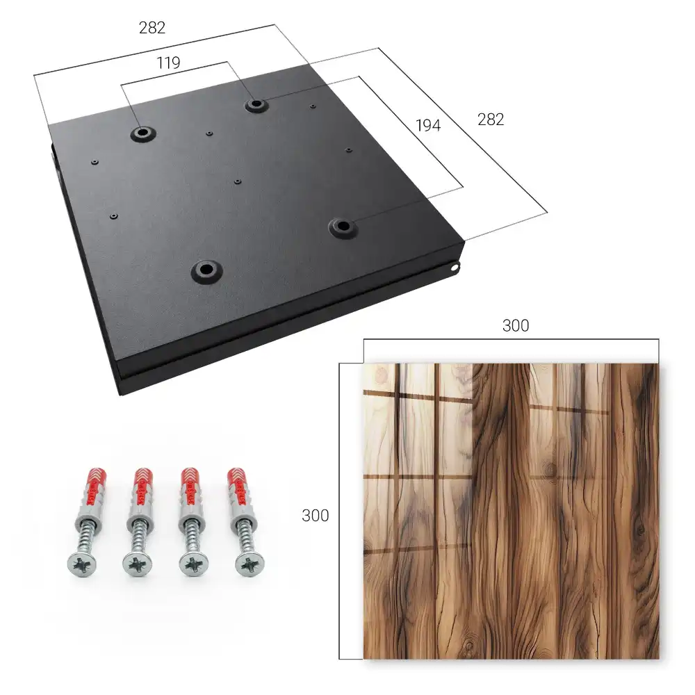 Dulapior pentru chei din lemn natural cu design expresiv
