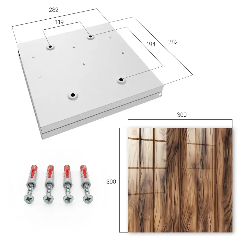 Dulapior pentru chei din lemn natural cu design expresiv