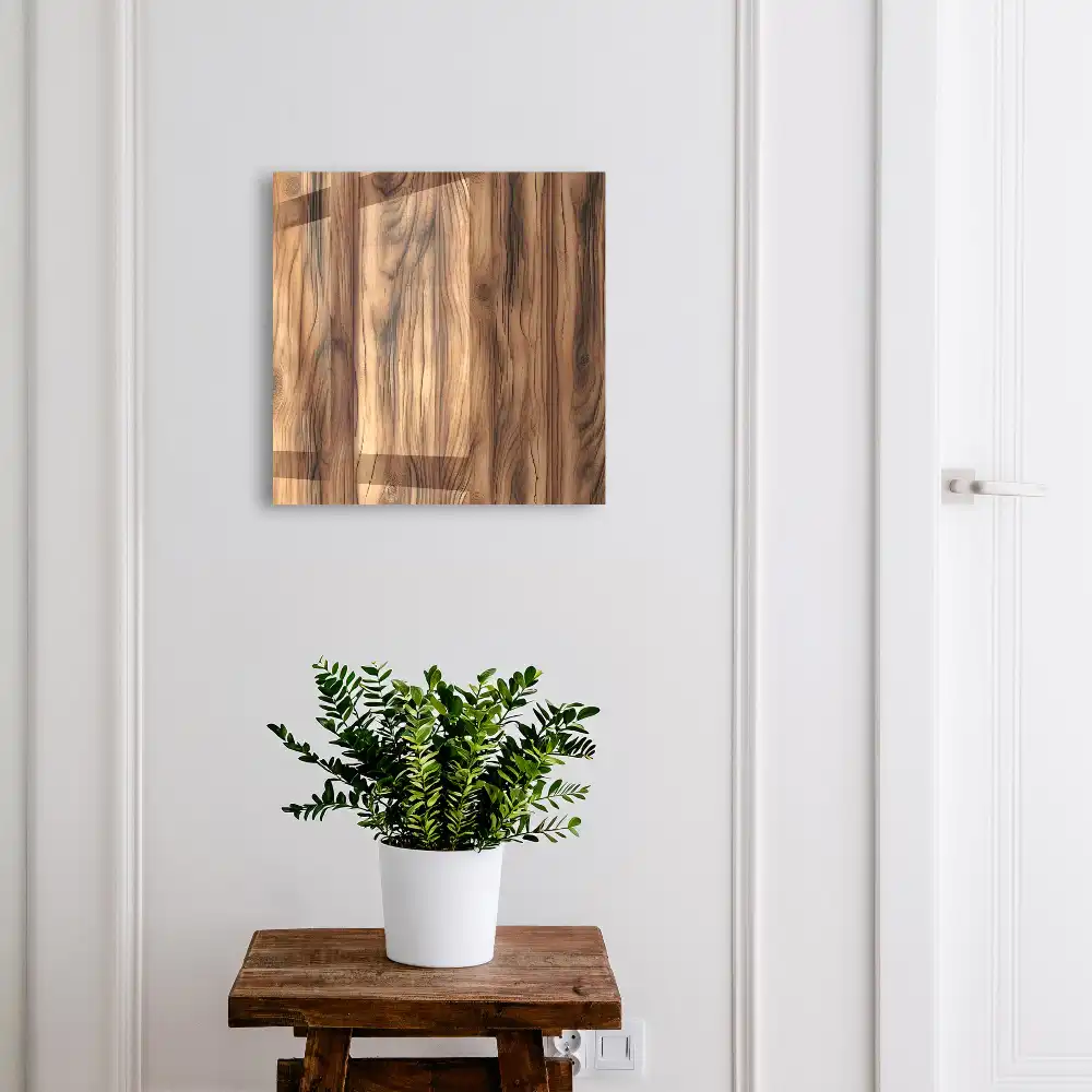 Dulapior pentru chei din lemn natural cu design expresiv
