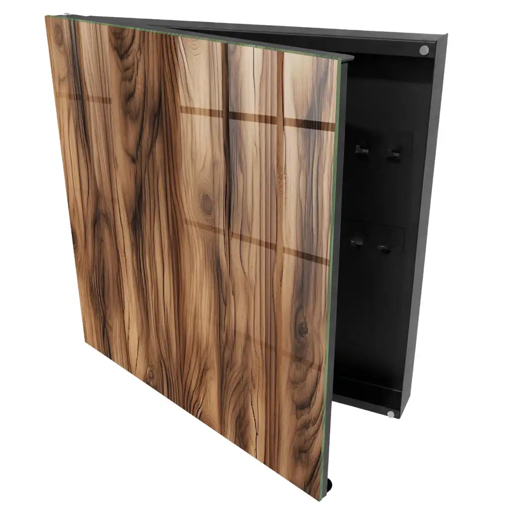 Dulapior pentru chei din lemn natural cu design expresiv