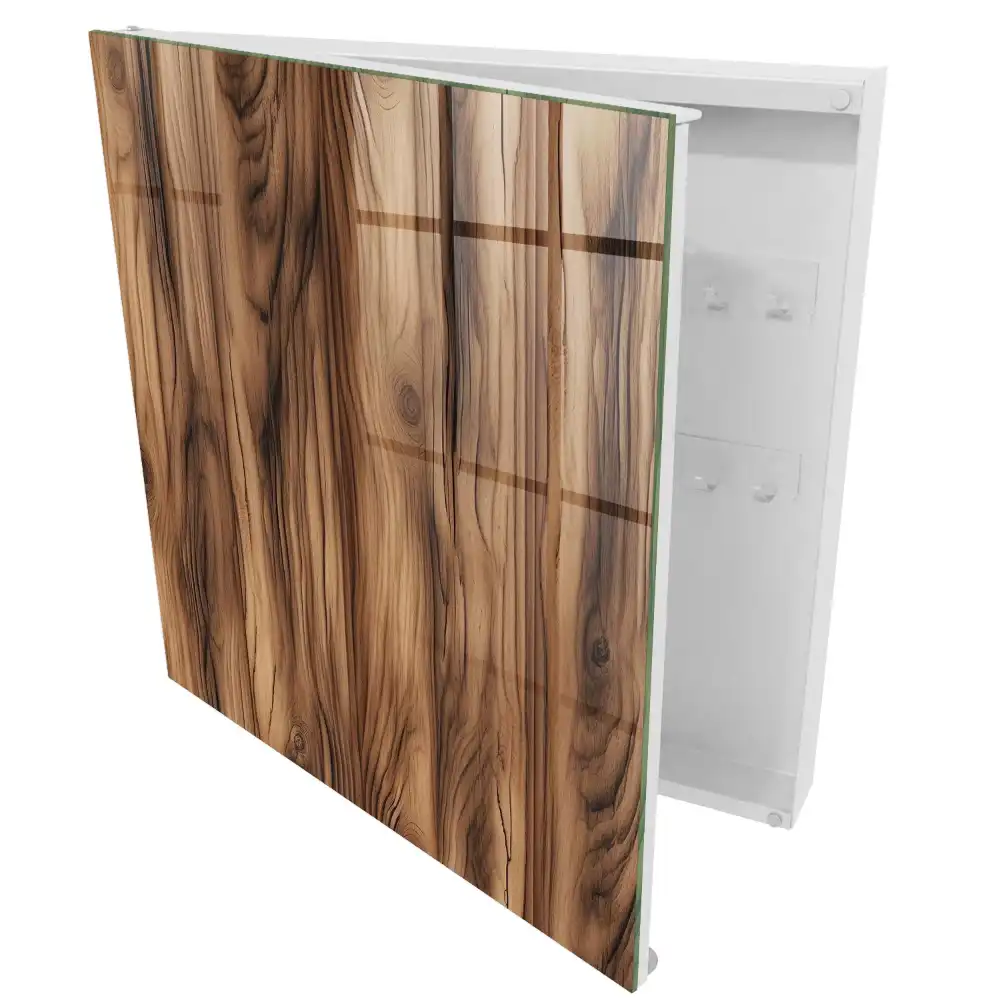 Dulapior pentru chei din lemn natural cu design expresiv