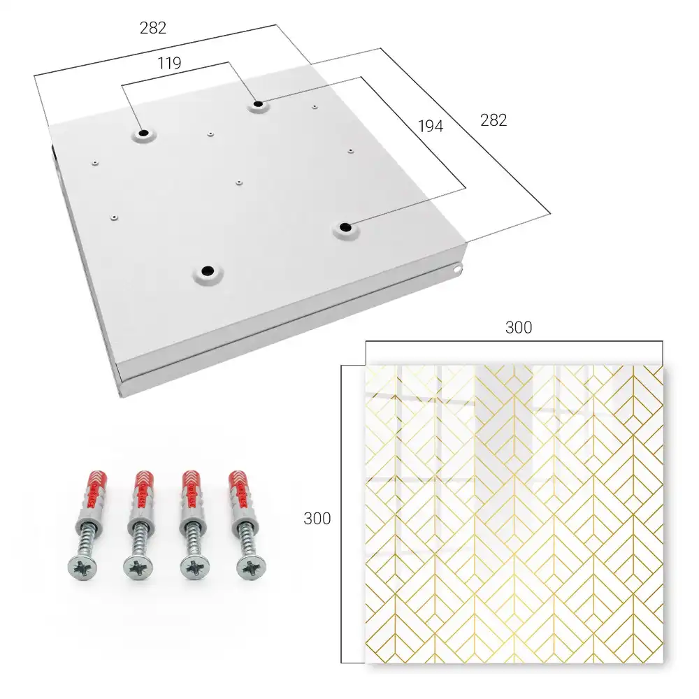 Suport pentru chei de perete cu design geometric modern și culori strălucitoare