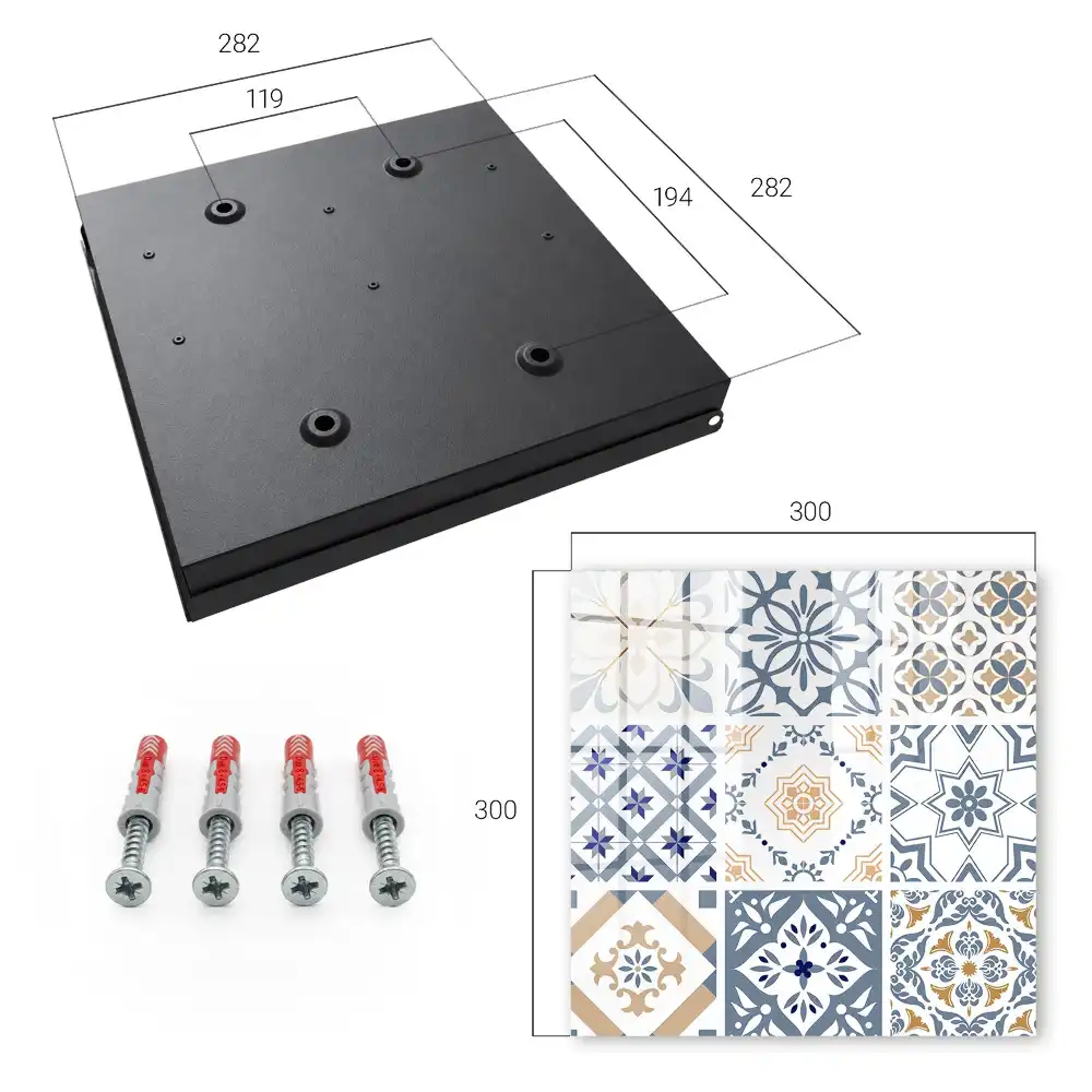 Suport pentru chei pe perete cu model geometric și design clasic