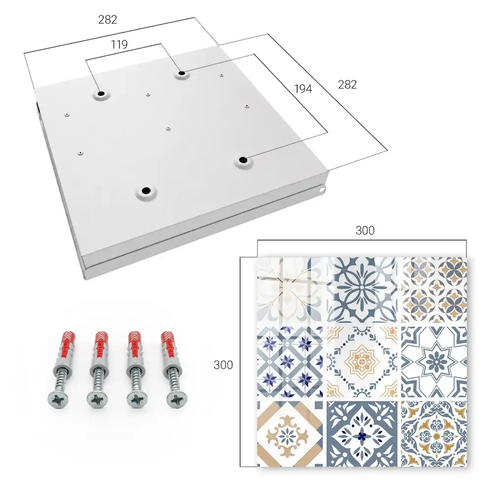 Suport pentru chei pe perete cu model geometric și design clasic