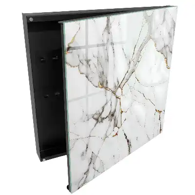 Casetă pentru chei din marmură cu design elegant și aspect venos