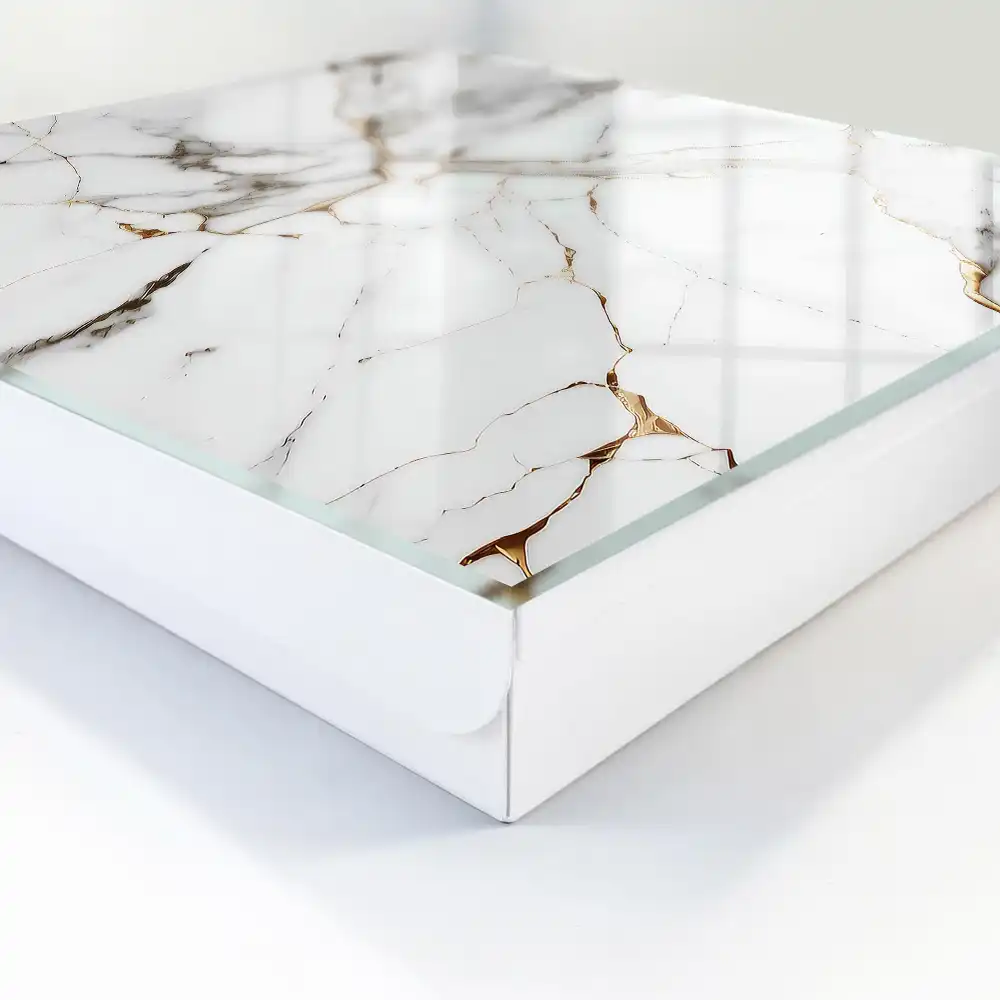 Casetă pentru chei din marmură cu design elegant și aspect venos
