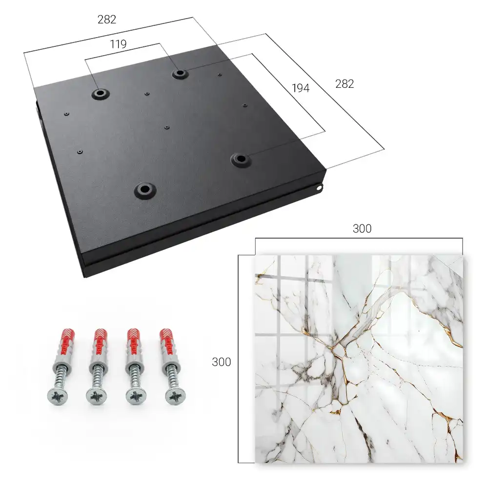 Casetă pentru chei din marmură cu design elegant și aspect venos