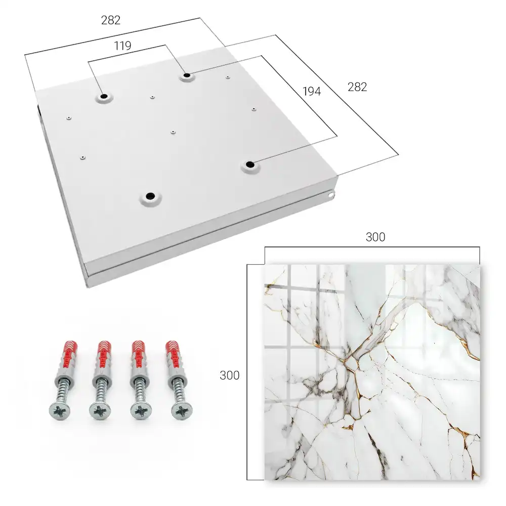 Casetă pentru chei din marmură cu design elegant și aspect venos