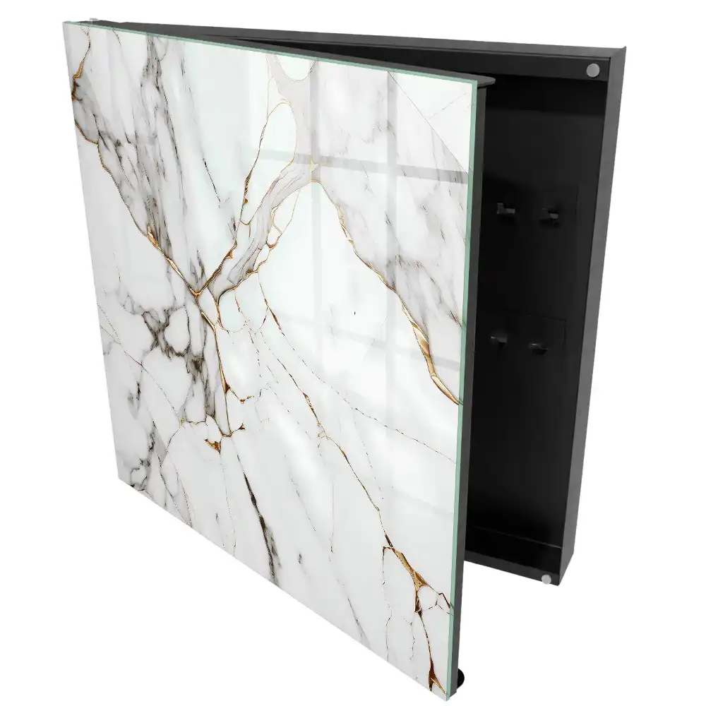 Casetă pentru chei din marmură cu design elegant și aspect venos