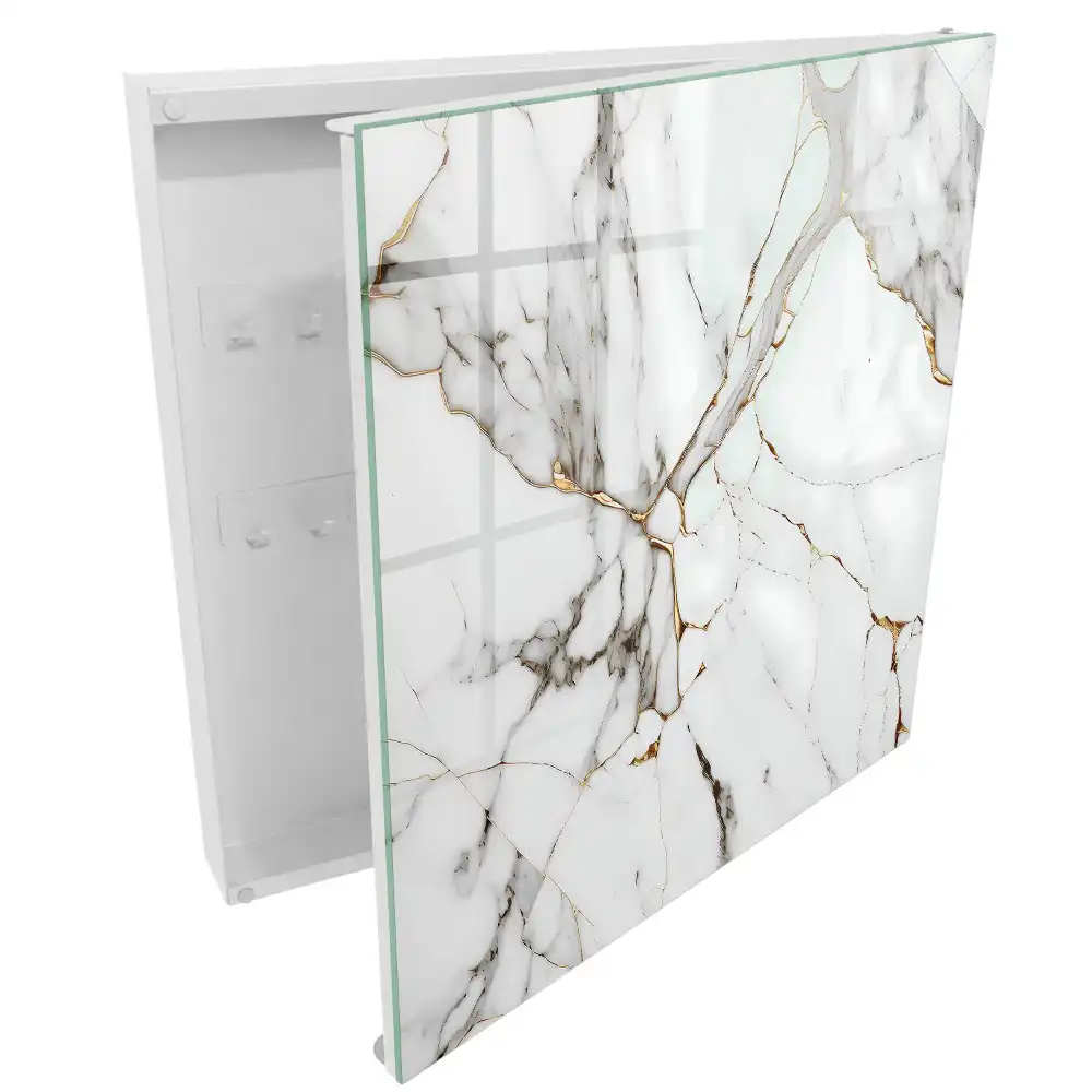Casetă pentru chei din marmură cu design elegant și aspect venos