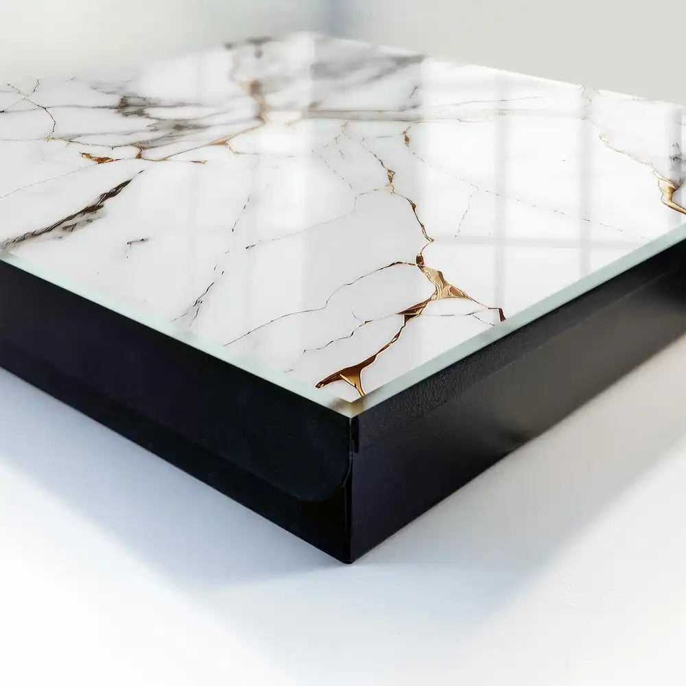 Casetă pentru chei din marmură cu design elegant și aspect venos