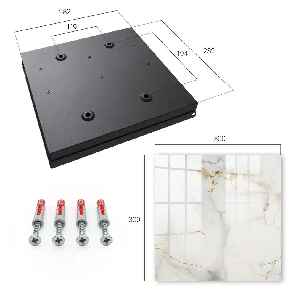 Suport pentru chei de perete din marmură cu design minimalist